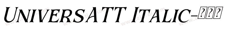 UniversATT Italic字体转换